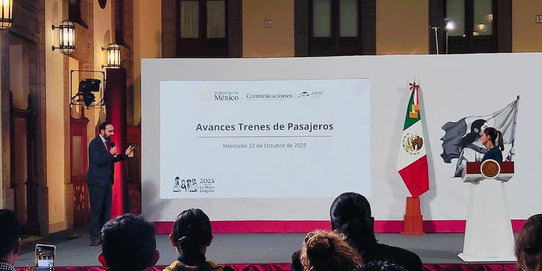 Andrés Lajous Loaeza, director general de la Agencia Reguladora de Transporte Ferroviario, este día en Palacio Nacional.