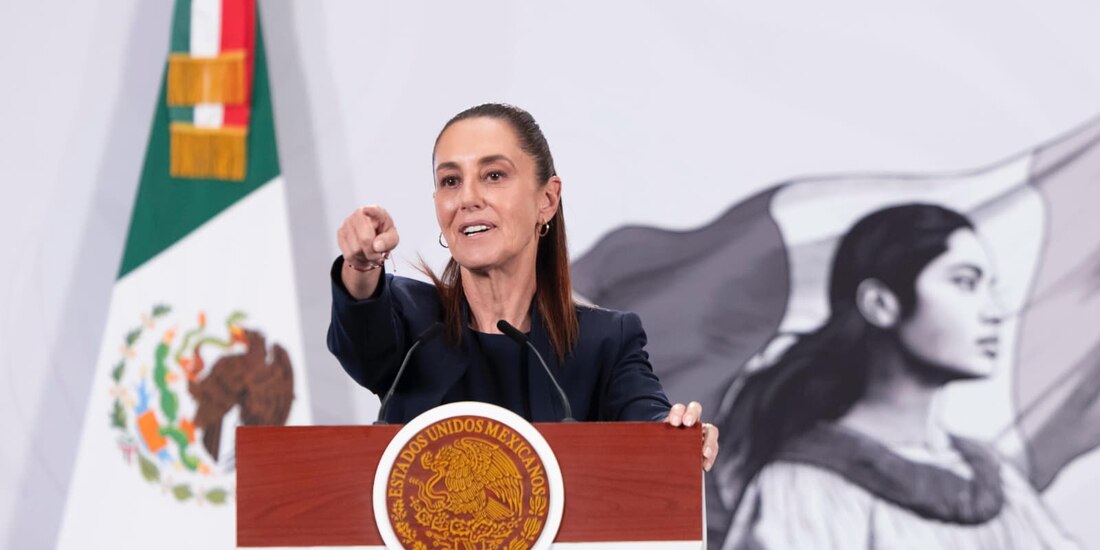 La Presidenta de México en conferencia de prensa.