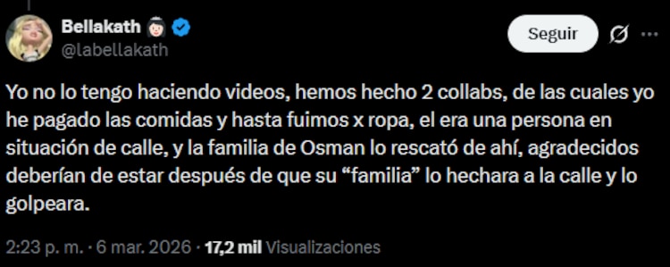 Bellakath aclara qué sabe de El Barnabi