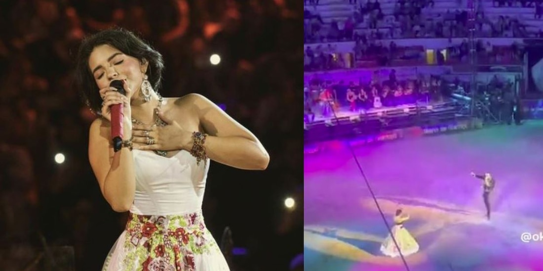 Ángela Aguilar da concierto casi vacío y se burlan de ella