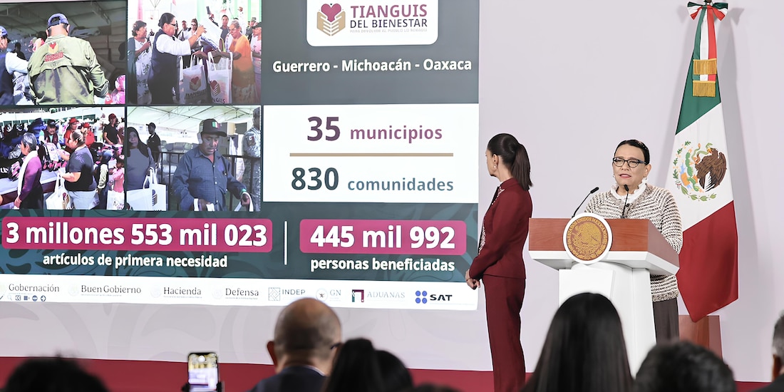 Rosa Icela Rodríguez en la Mañanera de CSP.
