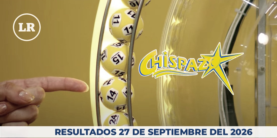 Resultados del Chispazo de hoy 27 de septiembre del 2026.