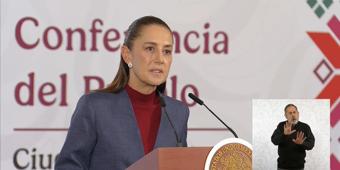 Mañanera de Claudia Sheinbaum este martes en Palacio Nacional.