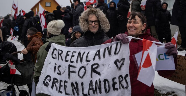 Protestas en Nuuk, Groenlandia, el 17 de enero de 2026