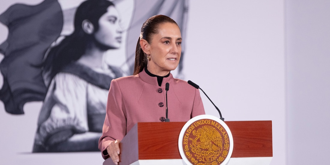 Claudia Sheinbaum, presidenta de México, durante Conferencia matutina.