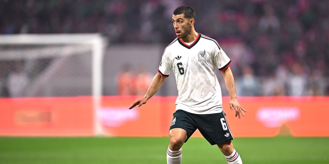 Erik Lira en un partido con la Selección Mexicana en la Fecha FIFA de marzo en 2026