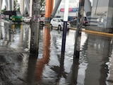 Encharcamiento en Tláhuac