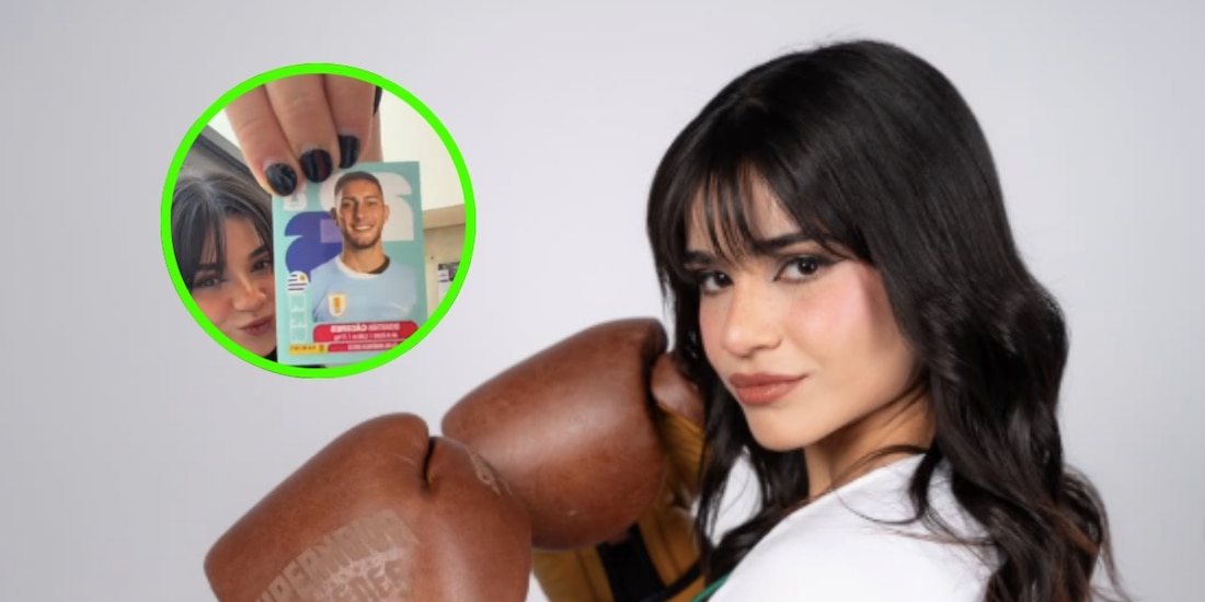 Alana Flores presumió el momento en el que encontró el cromo de Sebastián Cáceres del álbum del Mundial 2026.