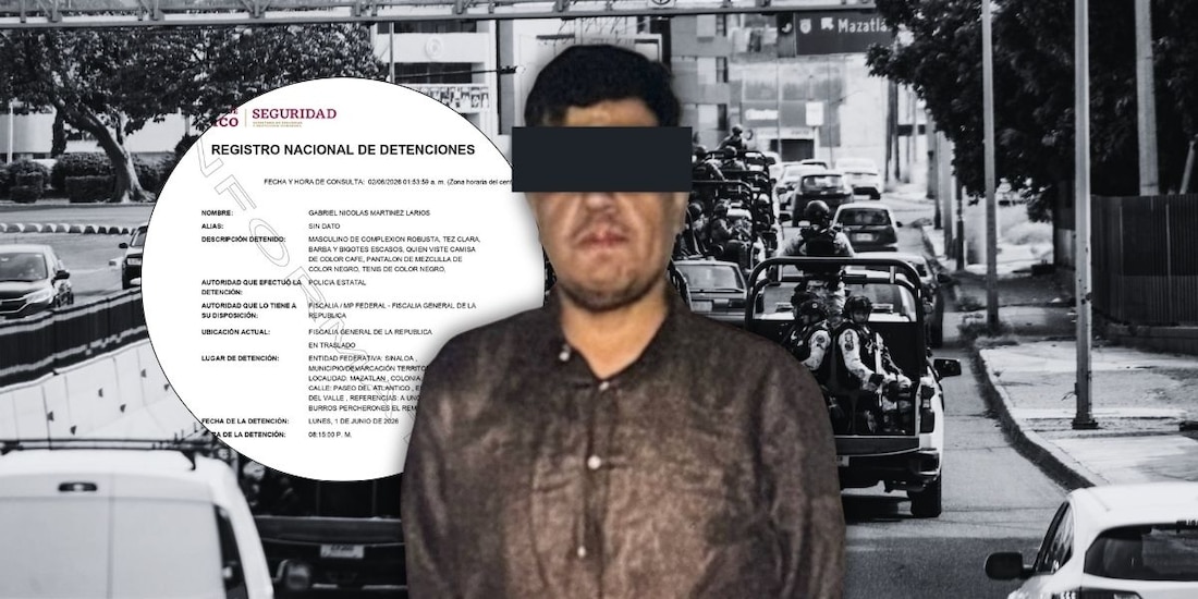 Autoridades federales detuvieron a "El Gabito" o "El 80", según la ficha del RND.