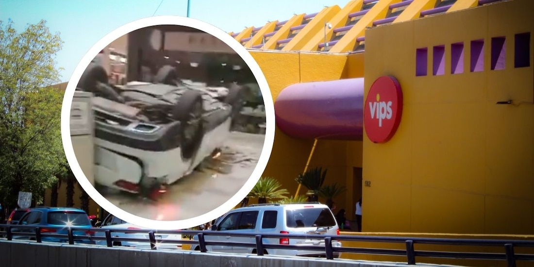 Un automóvil cayó desde el tercer piso de Plaza Lilas, en la alcaldía MH.