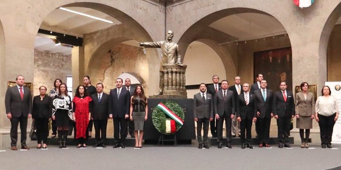 Banda de Música de la Sedena, durante la conmemoración del aniversario luctuoso de Belisario Domínguez.