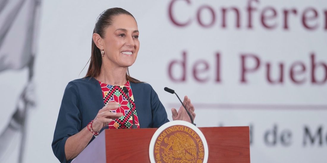 La presidenta Claudia Sheinbaum durante la conferencia matutina donde detalló la expansión de la infraestructura hospitalaria.