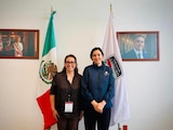 La Alcaldesa de Ecatepec junto a Marcela Figueroa Franco.