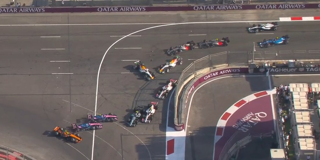 Una acción del Gran Premio de Azerbaiyán de F1 en 2026