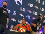 Bradley Chubb, linebacker de los Denver Broncos de la NFL, durante su visita a México.