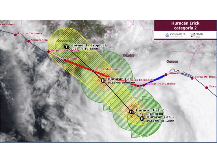 Pronóstico de 'Erick'