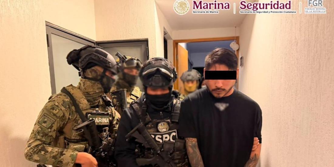 El detenido por las fuerzas federales.