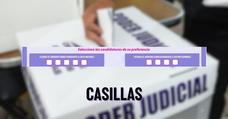La boleta incluye casillas donde escribirás los números de las candidaturas por las que emites tu voto.