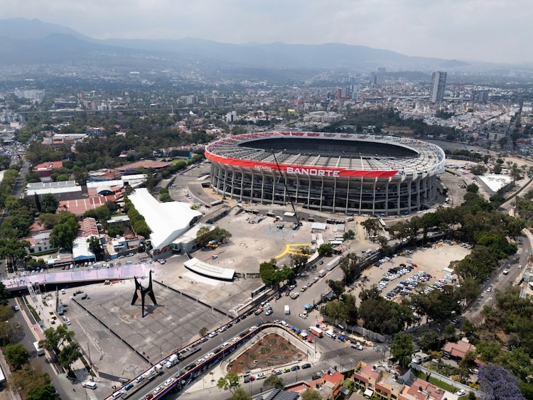 Vista aérea del Estadio Banorte, que será inaugurado el 28 de marzo.