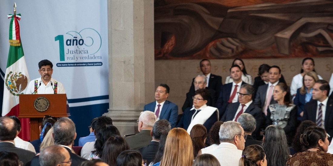 Hugo Aguilar, ministro presidente de la SCJN, presentó informe de primer año de actividades.