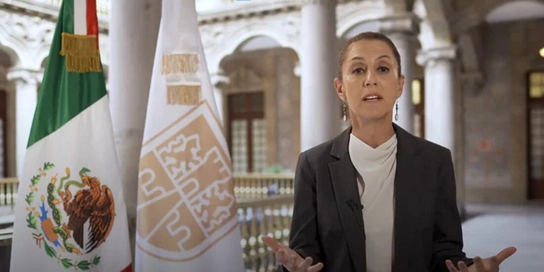 Claudia Sheinbaum en un videomensaje publicado en su cuenta de Twitter.