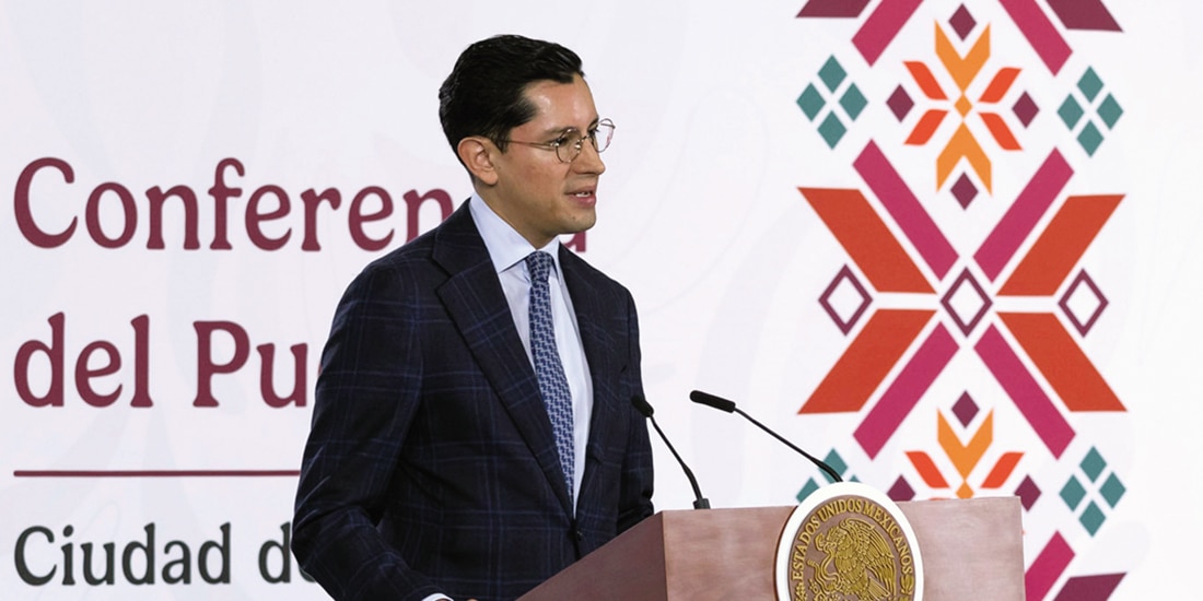 Roberto Velasco, titular de la SRE, ayer, en conferencia de prensa.