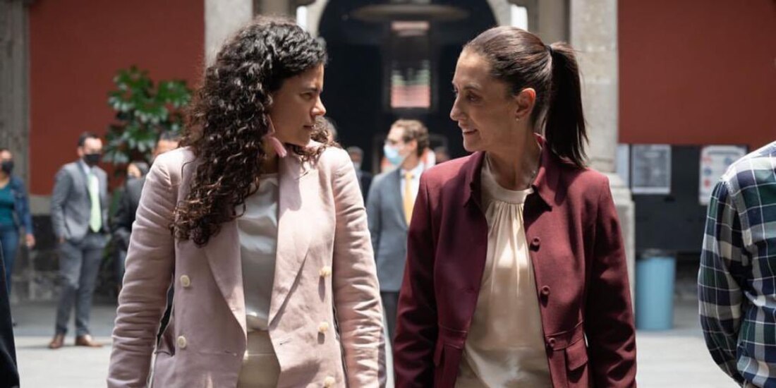 Luisa María Alcalde (izq.) y Claudia Sheinbaum (der.).