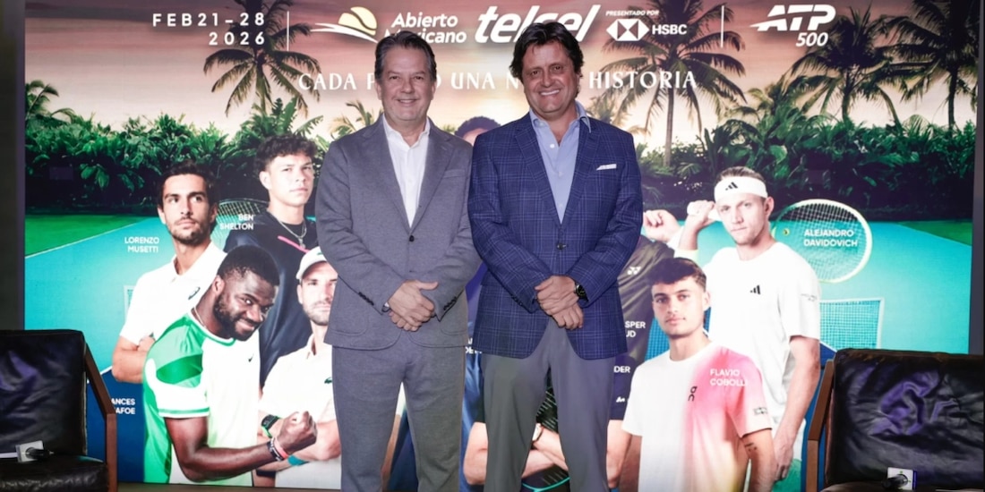 Álvaro Falla y Geoffrey Fernández, director y director operativo del Abierto Mexicano de Tenis.