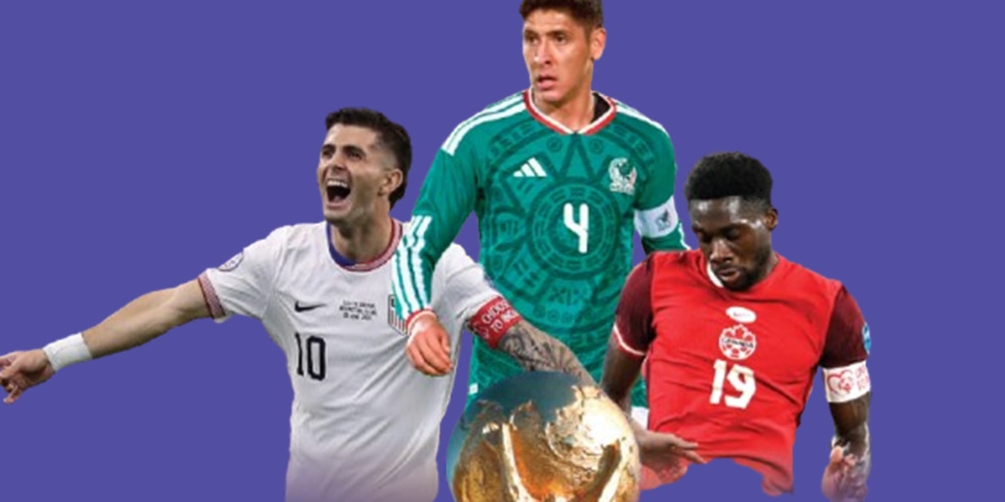 Christian Pulisic, Edson Álvarez y Alphonso Davies, en la imagen