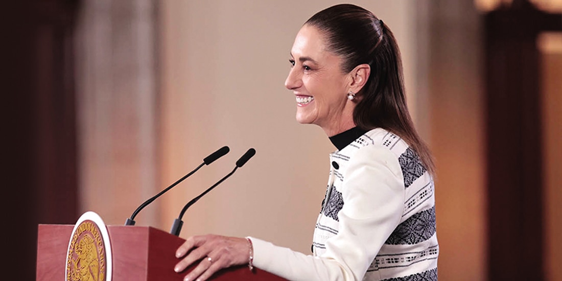 La Presidenta, ayer, en Palacio Nacional.