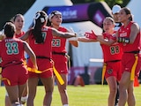 La Selección Mexicana de Flag Football Femenil celebra en el Campeonato Mundial de la especialidad