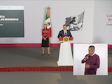 Omar García Harfuch en la Mañanera de Claudia Sheinbaum.