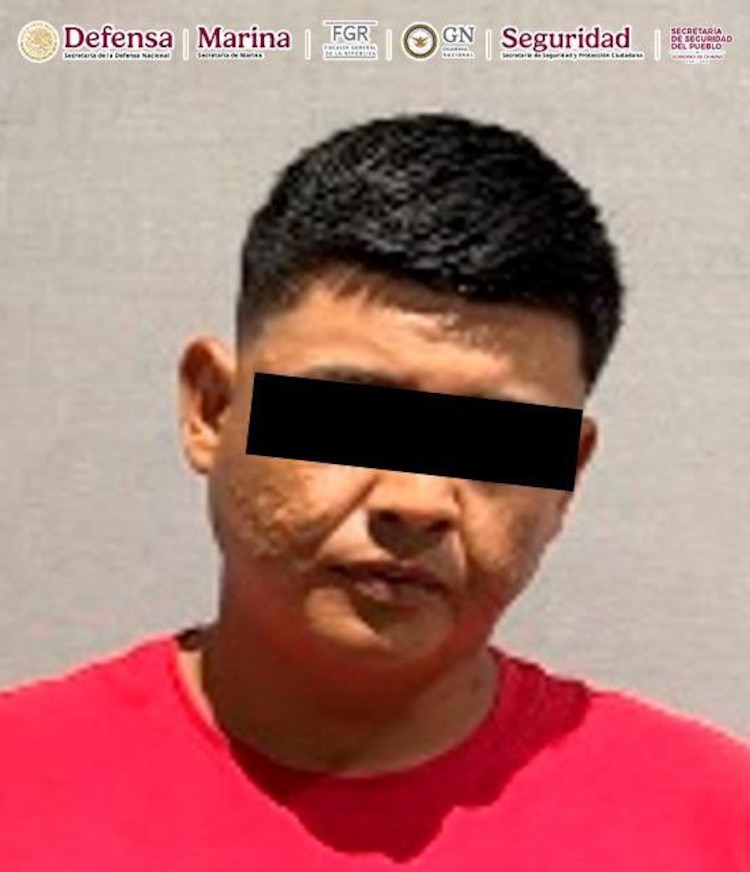 Cristian Emmanuel, alias “Cadenudo” o “Coca”, fue detenido durante los operativos desplegados en la región del Soconusco.