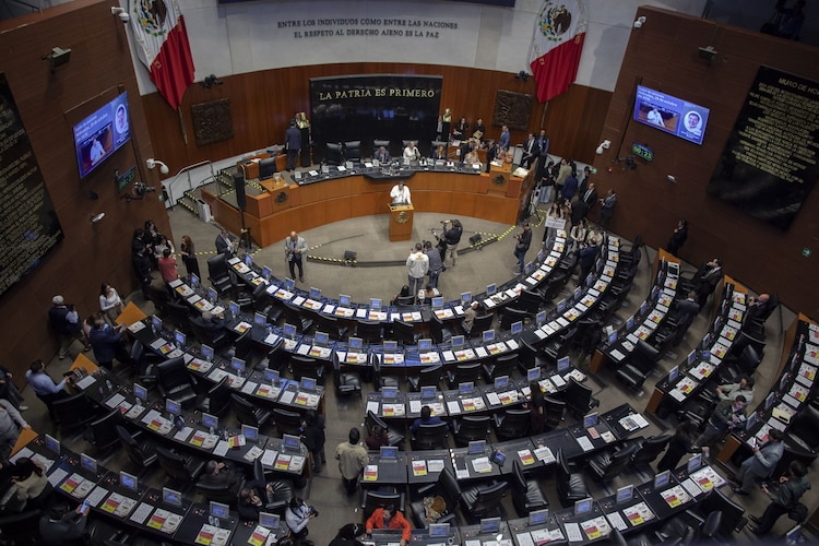 Aspecto del Pleno del Senado de la República, el 28 de octubre de 2026.