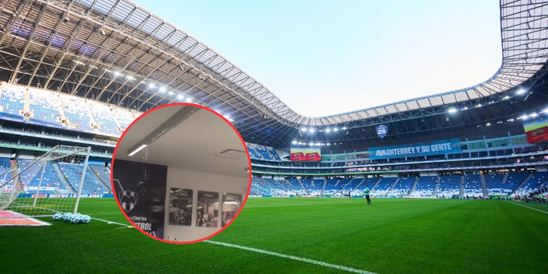 El Gigante de Acero presentó goteras en el encuentro entre Monterrey y Cruz Azul.