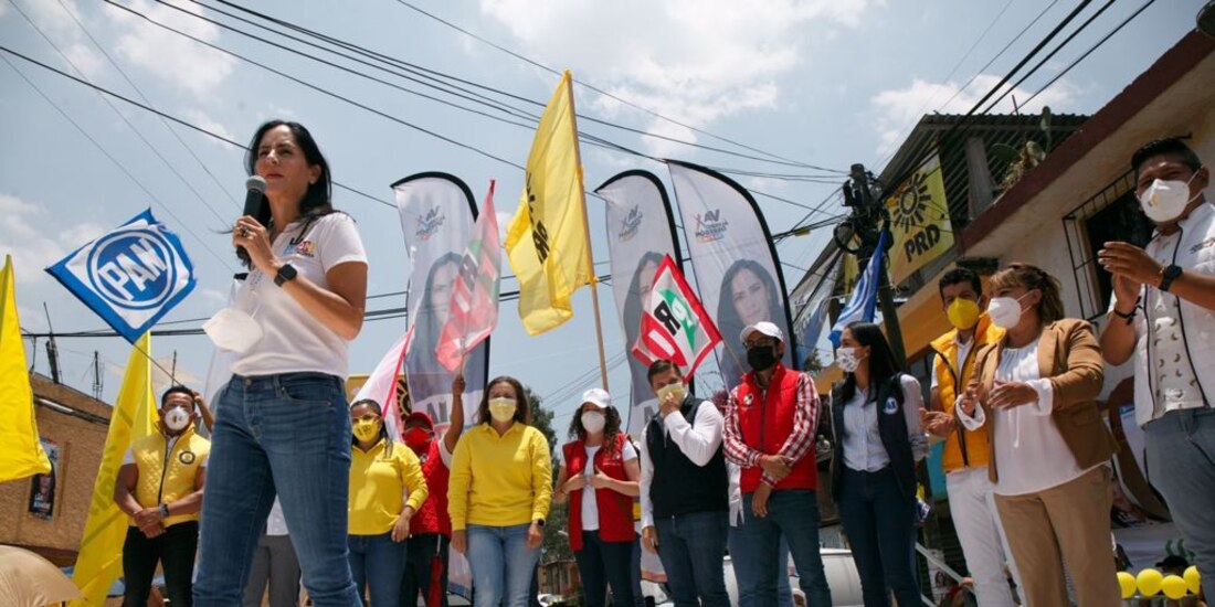 Lía Limón, candidata de la Alianza Va por México (PAN, PRI y PRD), a la alcaldía de Álvaro Obregón