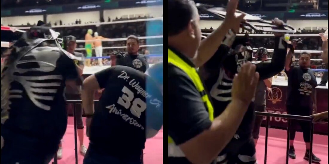 LA Park agredió a un aficionado en plena función en San Luis Potosí.