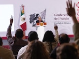 Rosa Icela Rodríguez encabeza la conferencia matutina en representación del Gobierno de México.