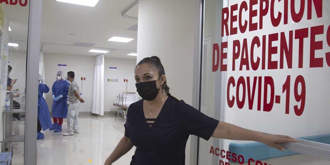 En hospitales de Nuevo León en atención a pacientes Covid-19.