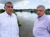 El gobernador de Tabasco, Adán Augusto López, y el presidente Andrés Manuel López Obrador.