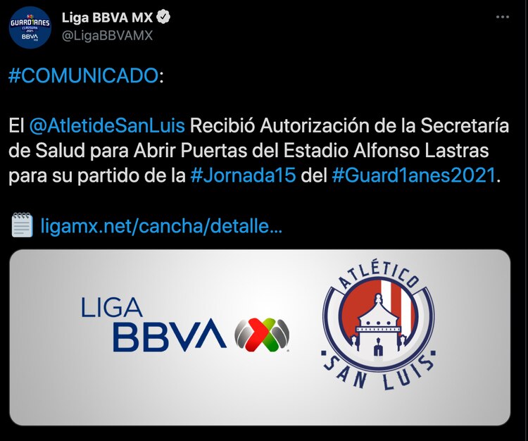 Publicación de la Liga MX
