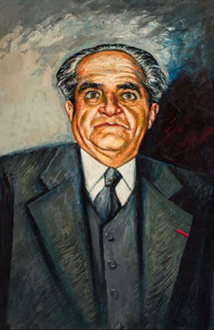 Retrato al óleo de Antonio Caso.