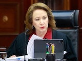 Durante su intervención, la Ministra Yasmín Esquivel Mossa advirtió que la brecha de paridad en los gobiernos locales sigue siendo amplia.