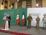 AMLO en conferencia de prensa este lunes 20 de diciembre.