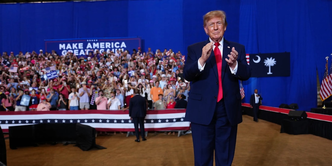 El presidente de Estados Unidos, Donald Trump, durante un mitin en Carolina del Sur, el 21 de octubre de 2026.