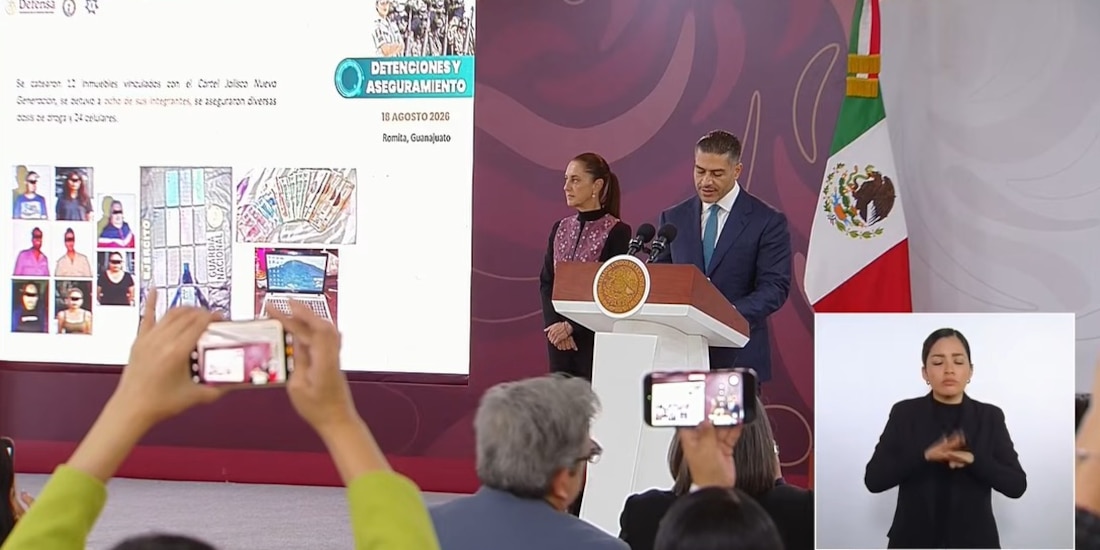 El titular de la SSPC en conferencia de prensa de CSP.