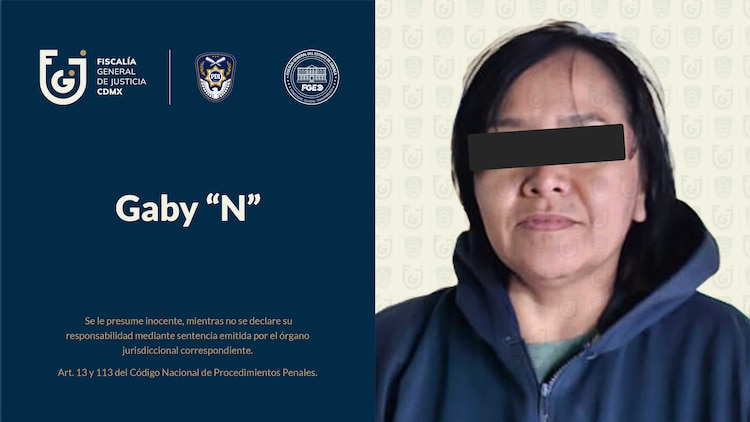 FGJ-CDMX informó detención de Gaby "N".