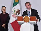 El secretario de Hacienda, Édgar Amador Zamora, y la Presidenta Claudia Sheinbaum Pardo, el 9 de septiembre de 2026.