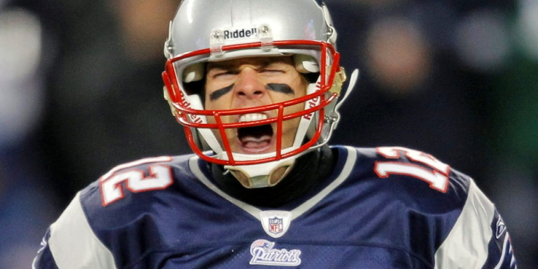 Tom Brady cuando jugaba con los Patriots en la NFL