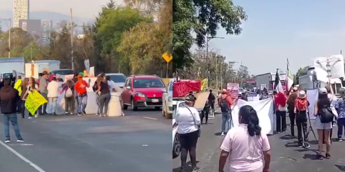 Bloqueo autopista México-Toluca